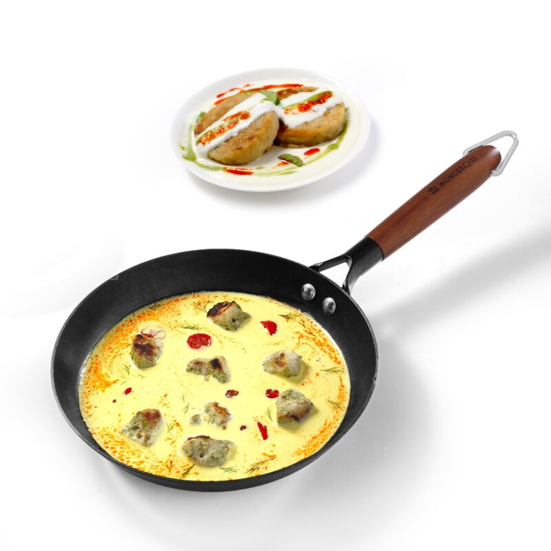 Pre-Seasoned Ferro Light 24cm Cast Iron Fry Pan | 1.4L | Acacia Wooden Handles | Gravity Moulding Technology | No Chemical Coating |10 Year Warranty - Image 8