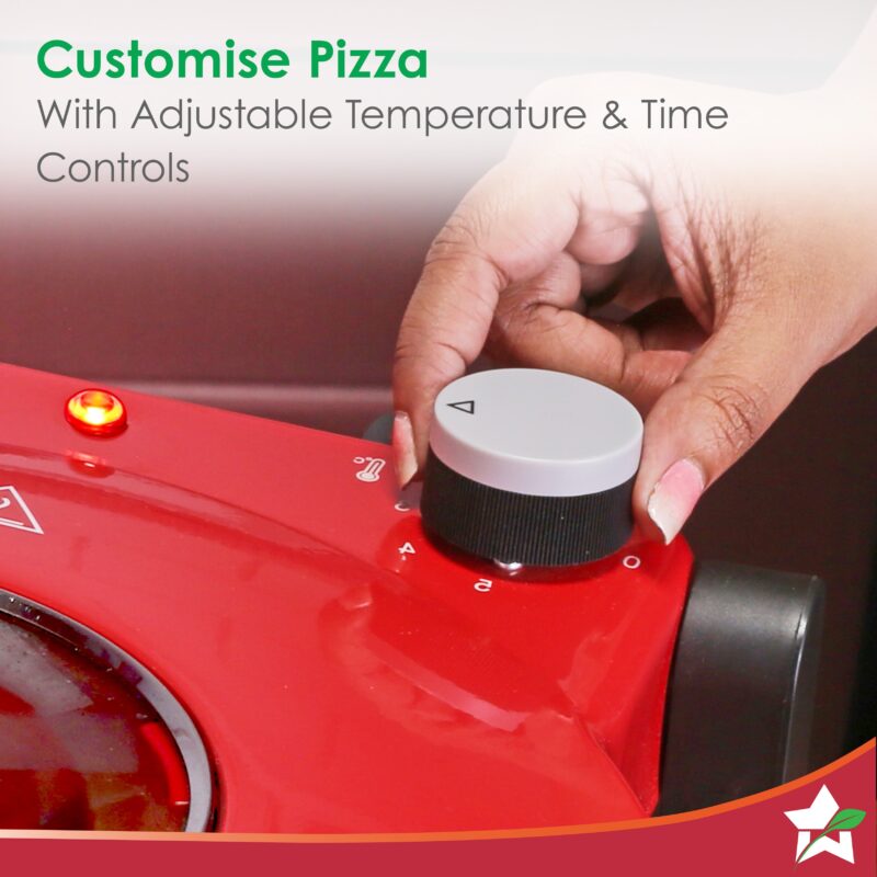 Regalia Pizza Maker | 1200W | Crispy Pizzas in 5 Minutes | Wood Fried Pizzas Like Taste | Lava Stone Base for Golden Crust | 12-Inch Diameter | Easy to Clean | 2 Year Warranty - Image 5