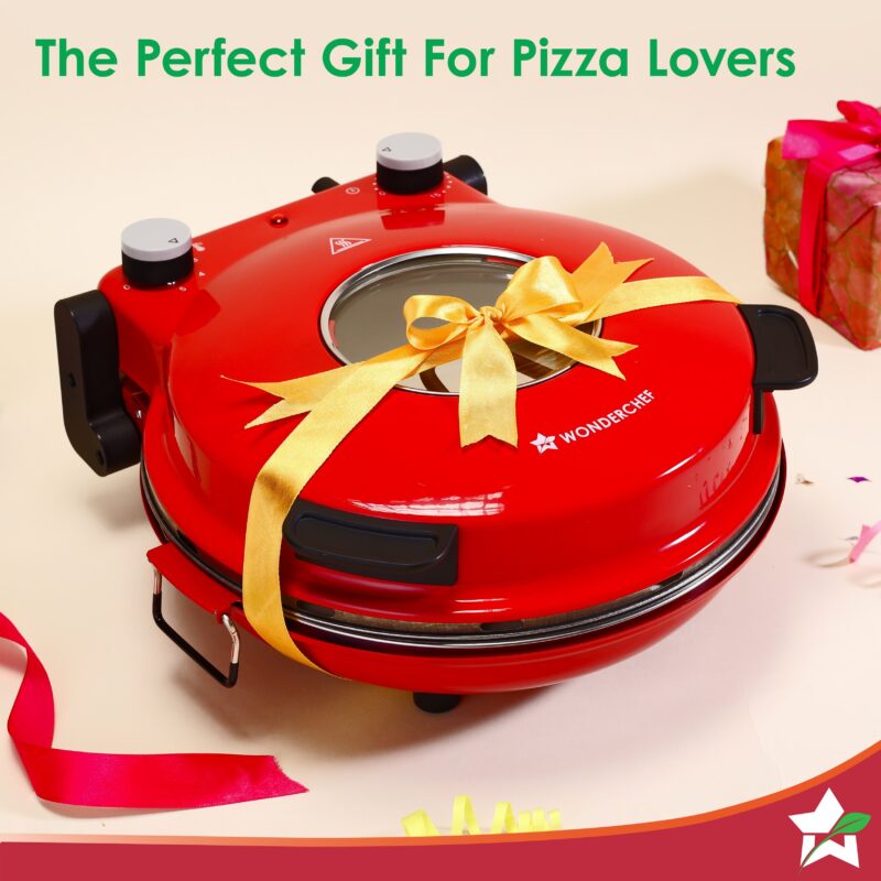 Regalia Pizza Maker | 1200W | Crispy Pizzas in 5 Minutes | Wood Fried Pizzas Like Taste | Lava Stone Base for Golden Crust | 12-Inch Diameter | Easy to Clean | 2 Year Warranty - Image 7
