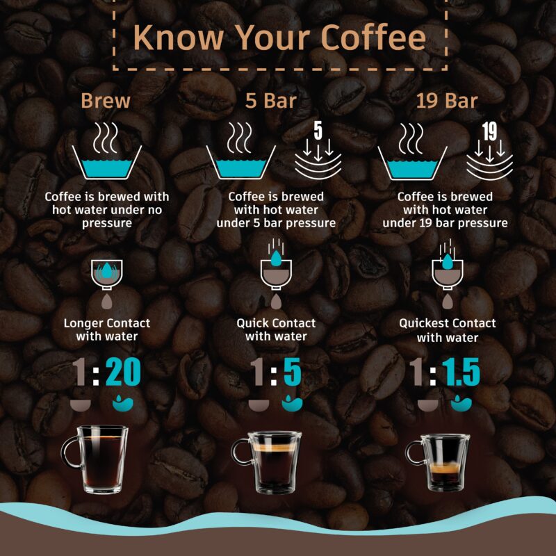 Regenta Espresso Coffee Machine, 19-bar, Make Espressos, Cappuccinos & Lattes at Home, With Steamer, Metal Porta Filter, Temperature Dial, 2 Year Warranty - Image 5