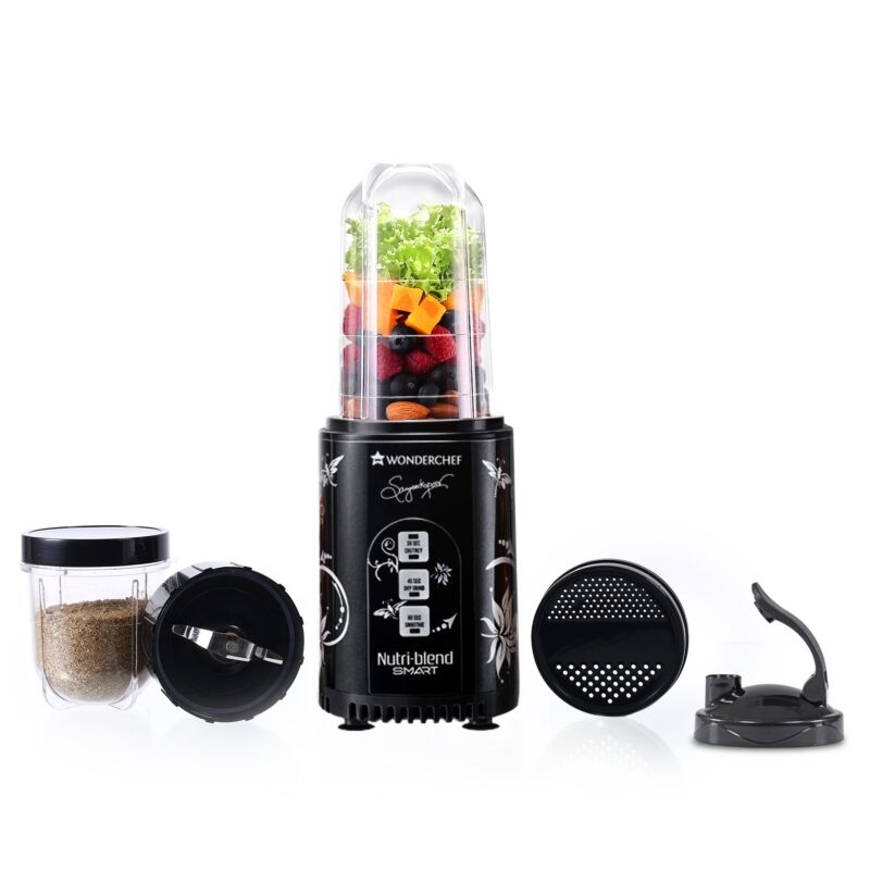 Nutri-blend SMART Automatic Mixer Grinder with Dual Pulse Function|22000 RPM|100% Full Copper Motor|2 Unbreakable Jars| 500 Watt| 2 Years Warranty| Recipe book by Chef Sanjeev Kapoor| Black - Image 12