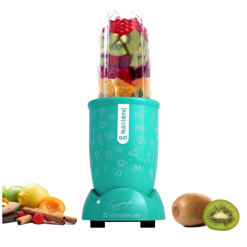 Nutri-blend GO, 22000 RPM 100% Full Copper Motor, 1 Unbreakable Jar, 400 W, 2 Years Warranty, Recipe book by Chef Sanjeev Kapoor, Mint - Image 8