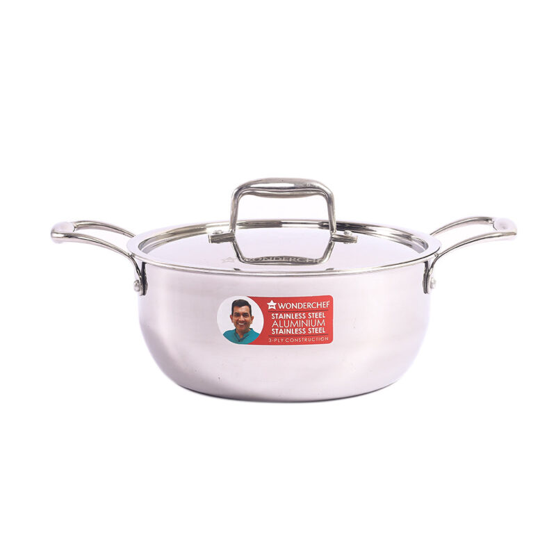 Nigella Tri-Ply Stainless Steel 22 cm Casserole | 3.2 Litres | 2.6mm Thickness | Induction base | Compatible with all cooktops | Riveted Cool-Touch Handle | 10 Year Warranty - Image 7