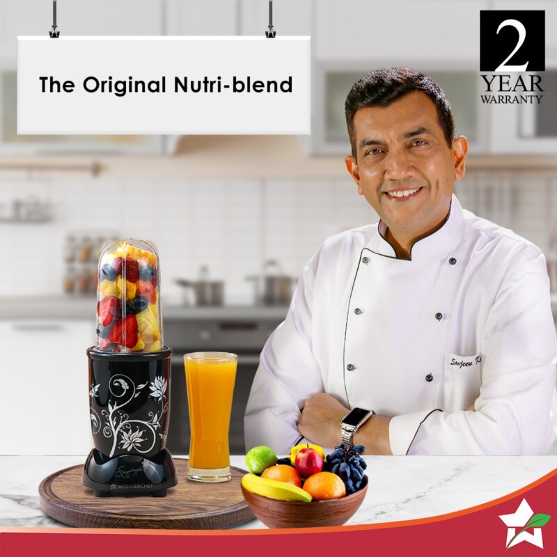 Wonderchef Renewed Nutri-blend | 400W | 22000 RPM | 100% Full Copper Motor | SS Blades | 2 Unbreakable Jars - Image 2