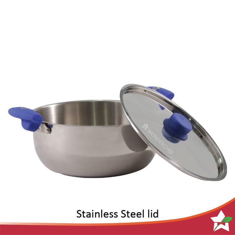 Nigella Stainless Steel 28 cm Biryani Pot | 6.5 Liters | Silver - Image 2