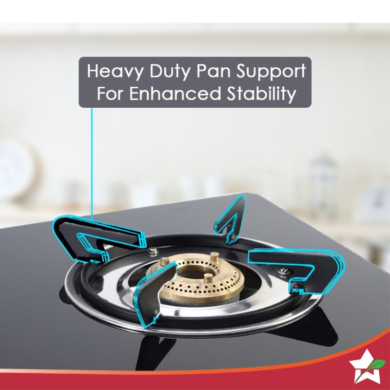 Galaxy 2 Burner Auto Cooktop | 6mm Toughened Glass | Piezo Auto Ignition | 2 Years Warranty - Image 3