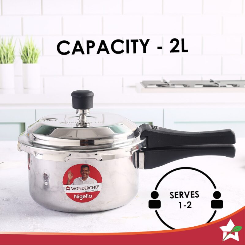 Nigella Tri-Ply 2L Outer Lid Pressure Cooker, 5 Years Warranty - Image 3
