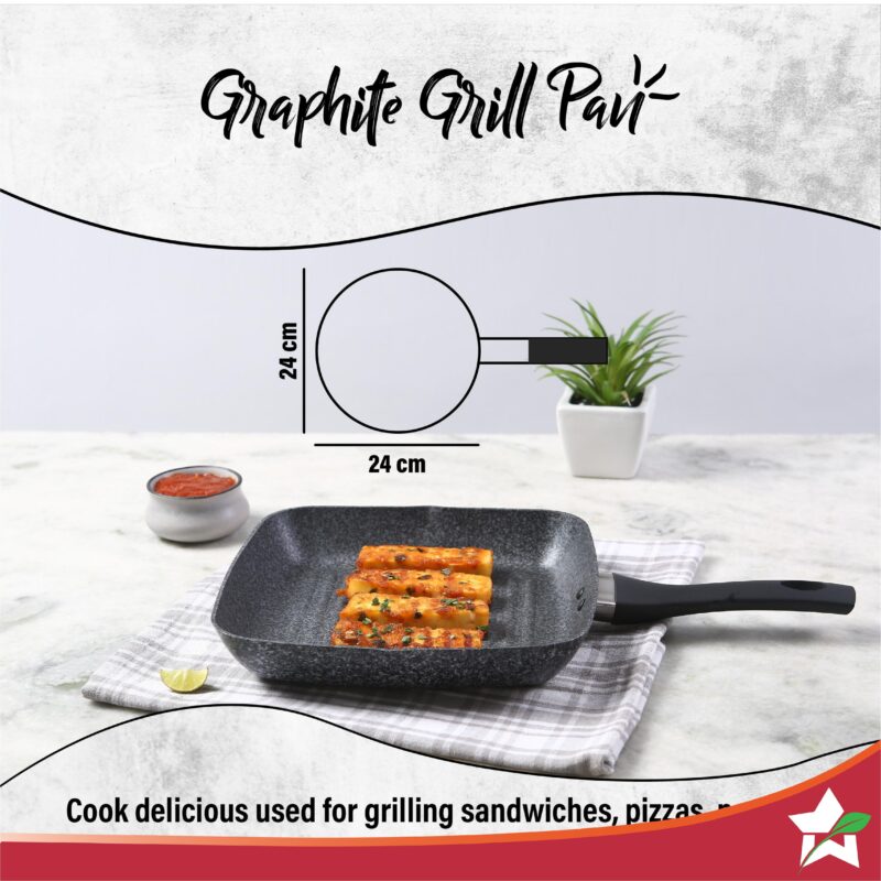 Graphite Grill Pan 24 cm, 3 Years Warranty - Image 4