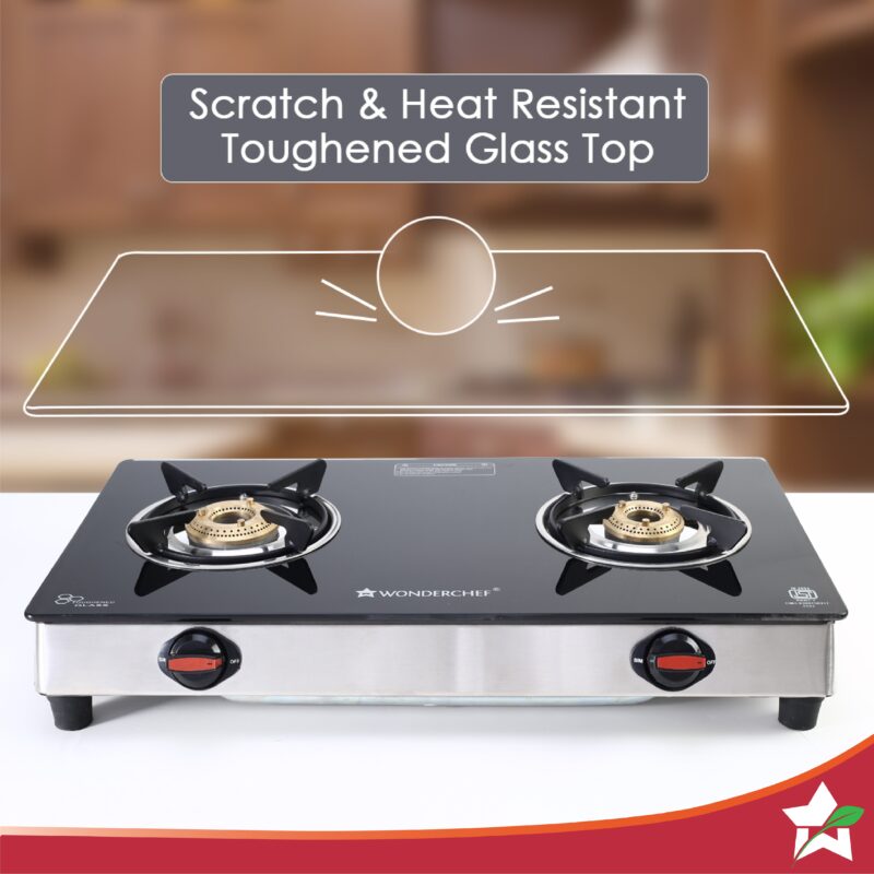 Galaxy 2 Burner Auto Cooktop | 6mm Toughened Glass | Piezo Auto Ignition | 2 Years Warranty - Image 5