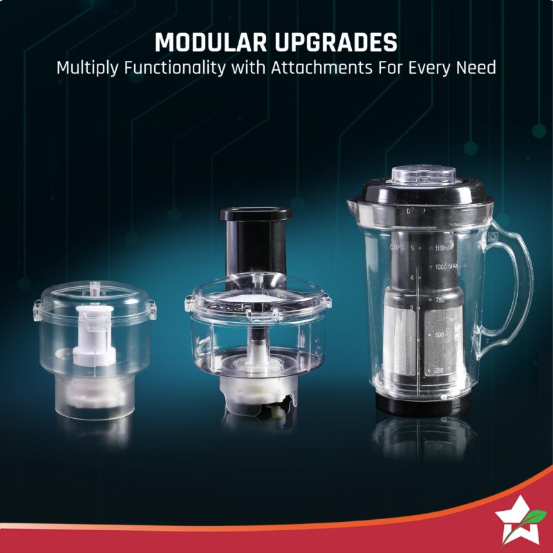 Nutri Blend Smart CKM Automatic Mixer Grinder with Dual Pulse Function|22000 RPM|100% Full Copper Motor|2 Unbreakable Jars|500 W|2 Years Warranty|Recipe book by Chef Sanjeev Kapoor| Black - Image 7