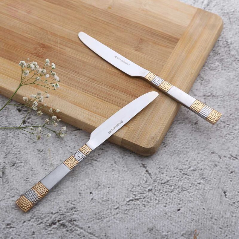 Roma Dinner Knife  - Gold Plated - Set of 2pcs - Image 6