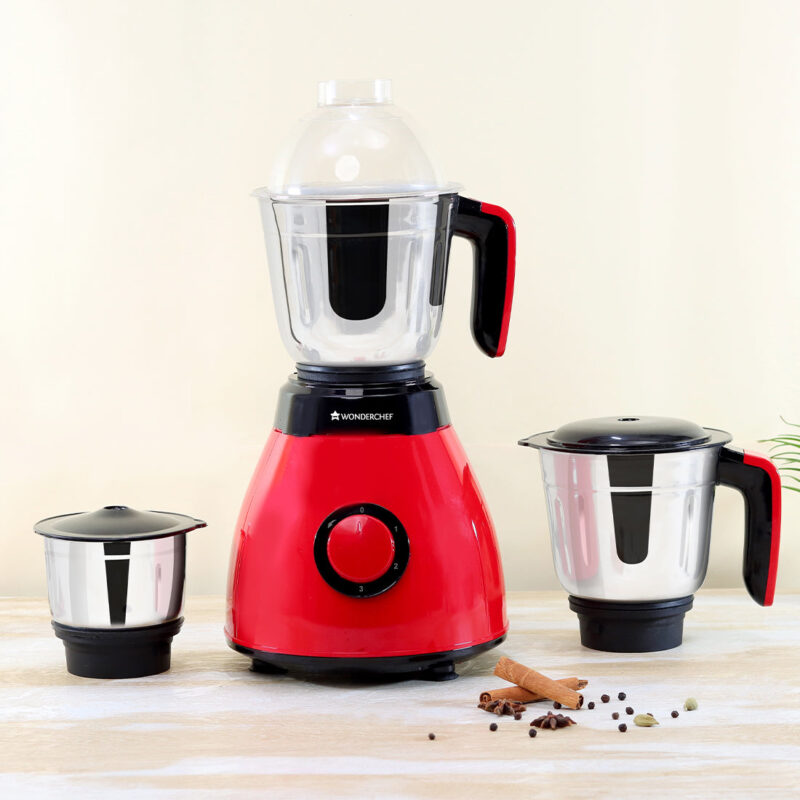 Wonderchef Renewed Vesper Mixer Grinder | 3 Jars | 600W | Stainless Steel Blades - Image 6