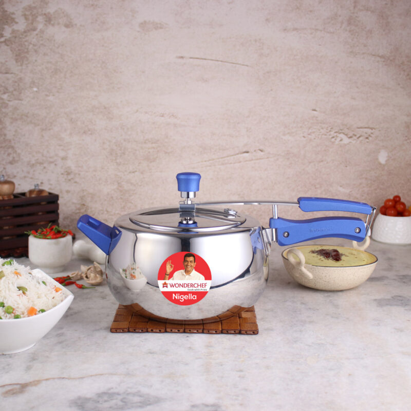 Nigella Stainless Steel 5L Pressure Cooker with Inner Lid- Round - Image 15