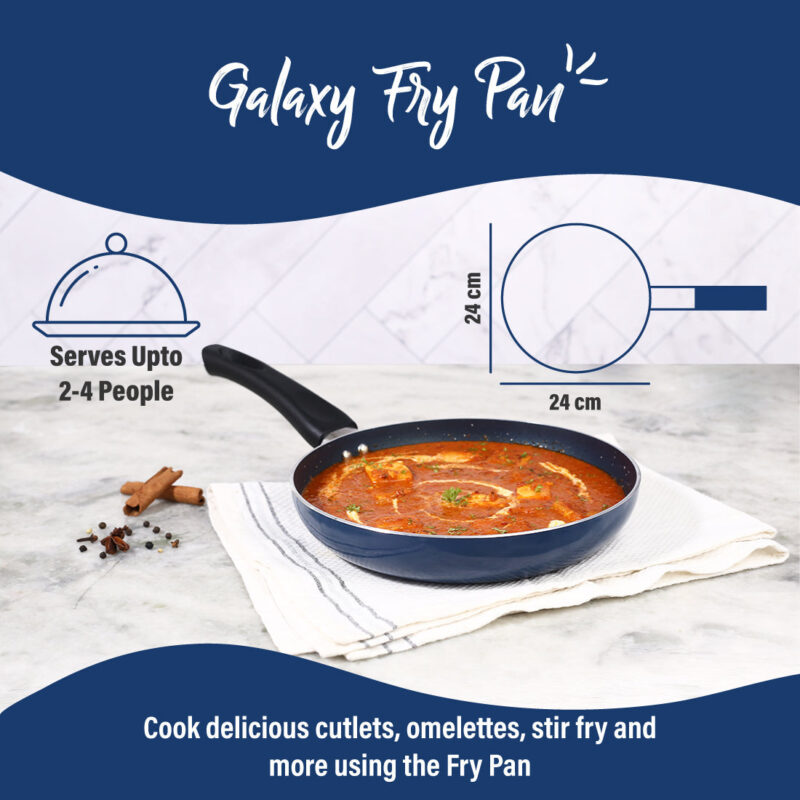 Wonderchef Renewed Galaxy Fry Pan | 24cm | Cool Touch Bakelite Handles | Pure Grade Aluminum | PFOA Free - Image 3