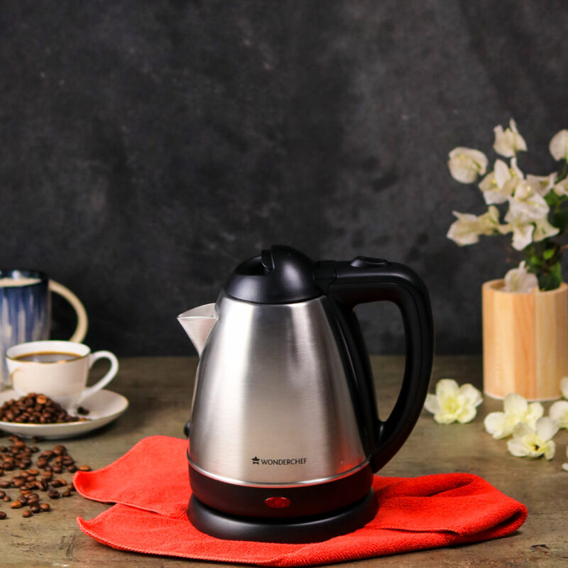 Prato Automatic Stainless Steel Cordless Electric Kettle, 1.2 Litres, Built-in Metal Filter, 304 Stainless Steel Interior, Ergonomic Handle Design, 1000W, 2 Years Warranty - Image 8