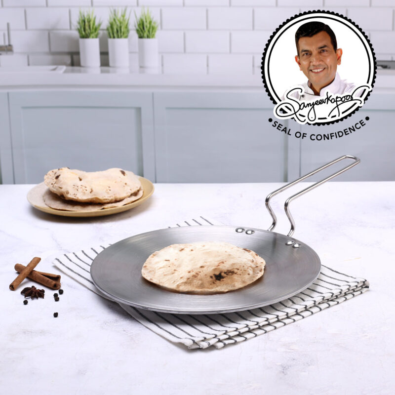 Nigella 3-Ply 26 cm Roti Tawa | Non-Stick Tawa | 4mm Thickness | Induction base | Compatible with all cooktops | Riveted Cool-Touch Handle | 10 Year Warranty - Image 8