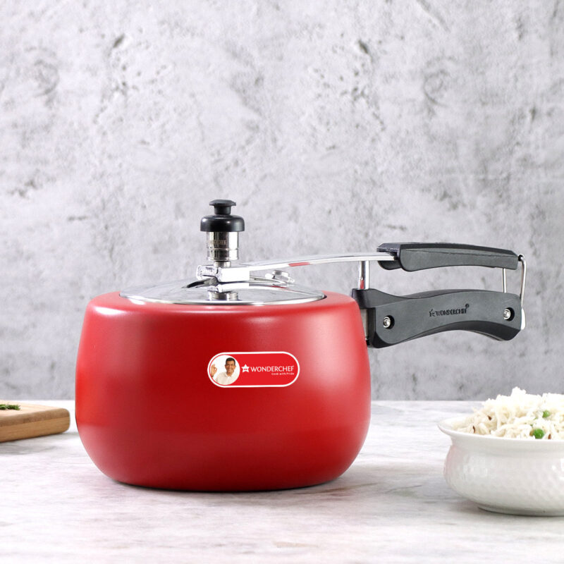 Regalia Induction Base 3L Pressure Cooker with Inner Lid, 2 Years Warranty, Red - Image 5
