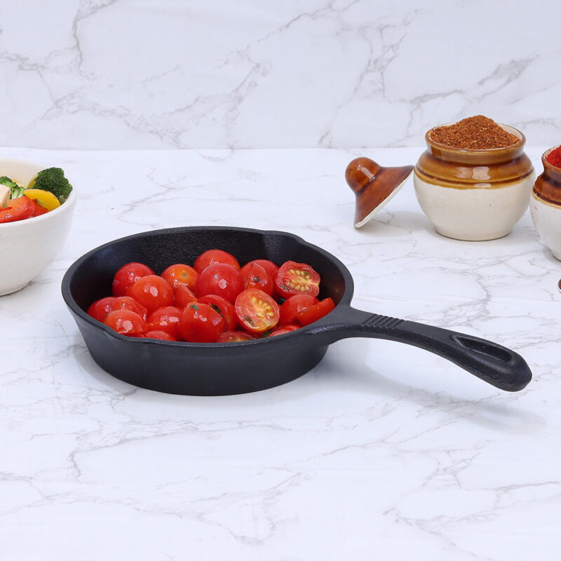 Forza Pre Seasoned 15 cm Cast Iron Fry Pan | With Lifetime Exchange Warranty | Black - Image 6