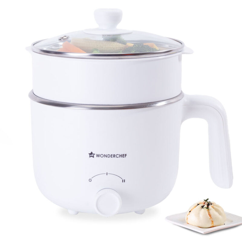 Luxe Multi Cook Kettle | Dual Power Modes | Quick Boiling | Automatic Shut-Off | Overheat Protection | Boil-Dry Protection | Egg Stand | Steamer Pot | Anti-Rust Stainless Steel | Cool Touch Exterior | 1.2 L | 600W | Ivory | 2 Years Warranty - Image 7