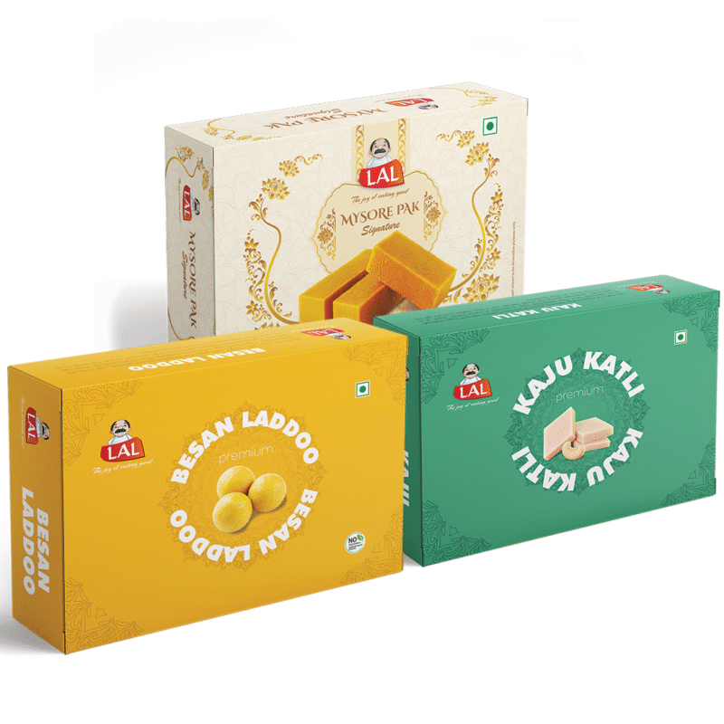 Mysore pak signature 400g, Besan laddoo 400g and Kaju katli 400g - Image 2