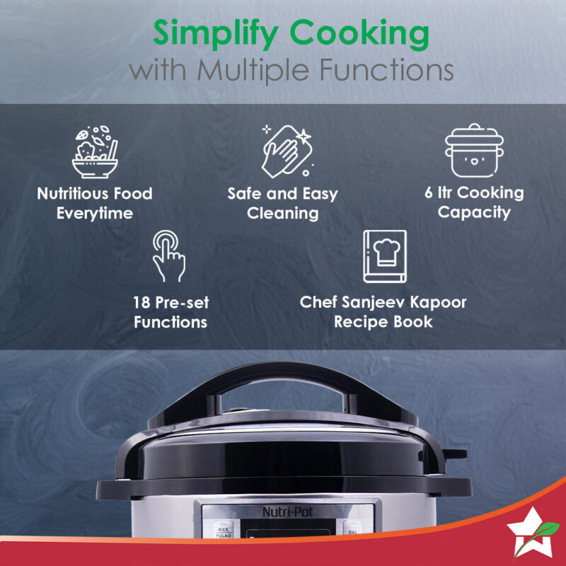 Nutri-Pot 6L Electric Pressure Cooker with 7-in-1 Functions - Image 3