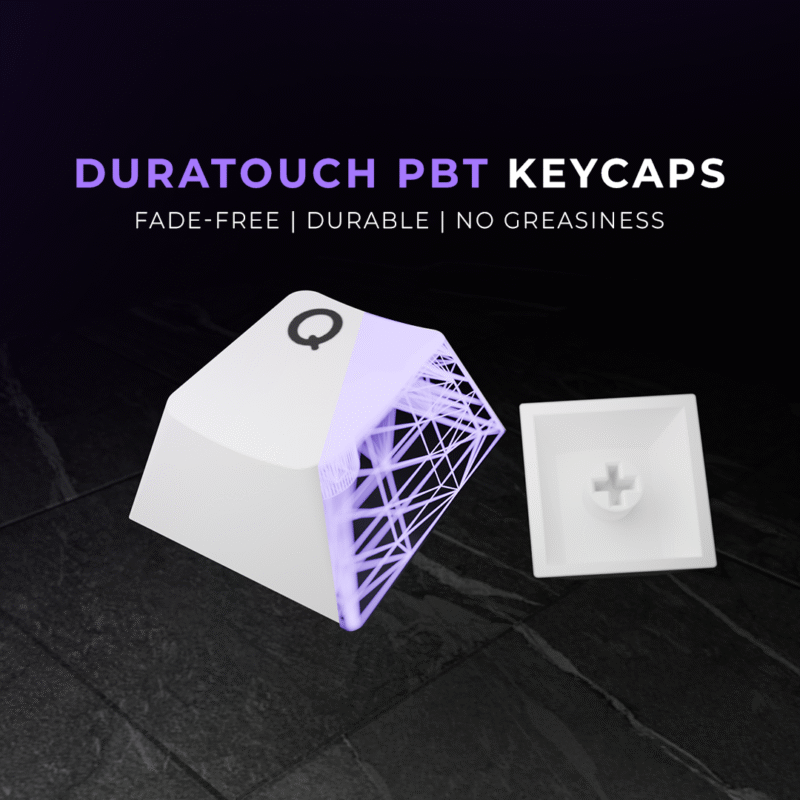 Swarm White Purple Wireless Gaming Keyboard - Image 6
