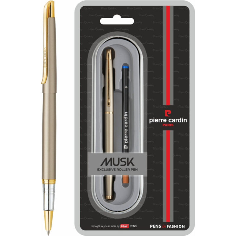 Pierre Cardin Musk Titanium Finish Exclusive Roller Pen  - Blue, Pack Of 1