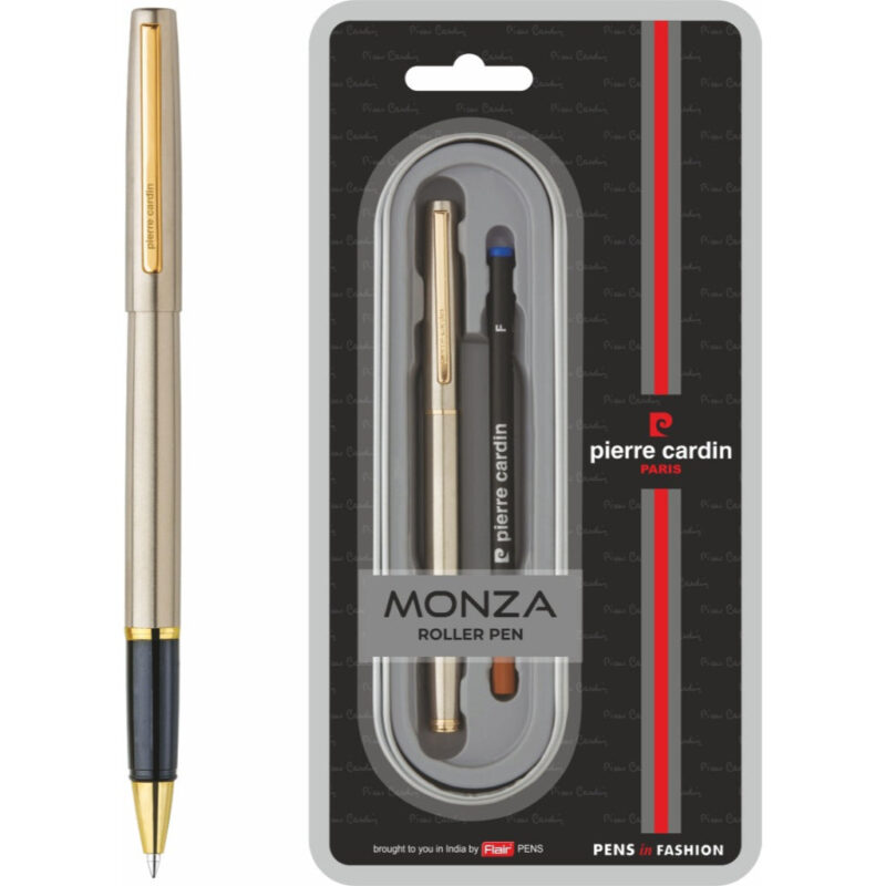 Pierre Cardin Monza Titanium Finish Exclusive Roller Ball Pen  - Blue, Pack Of 1