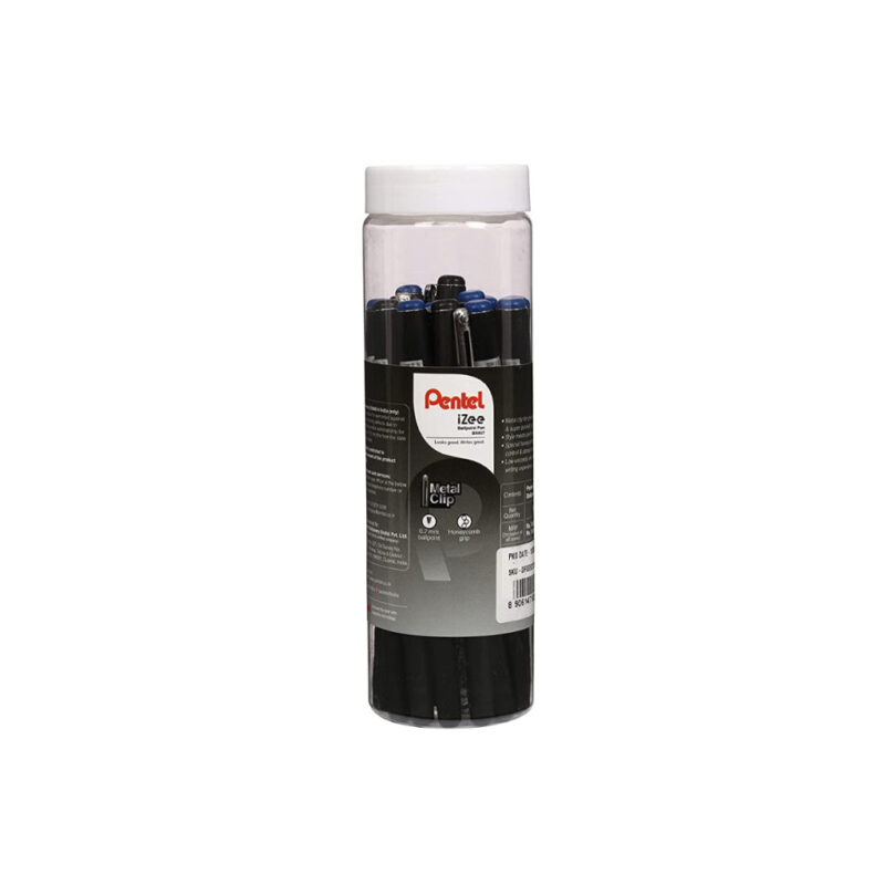 Pentel BX457 0.7mm Ball Point Pen - 5 Black & 10 Blue Ink, Pack of 15