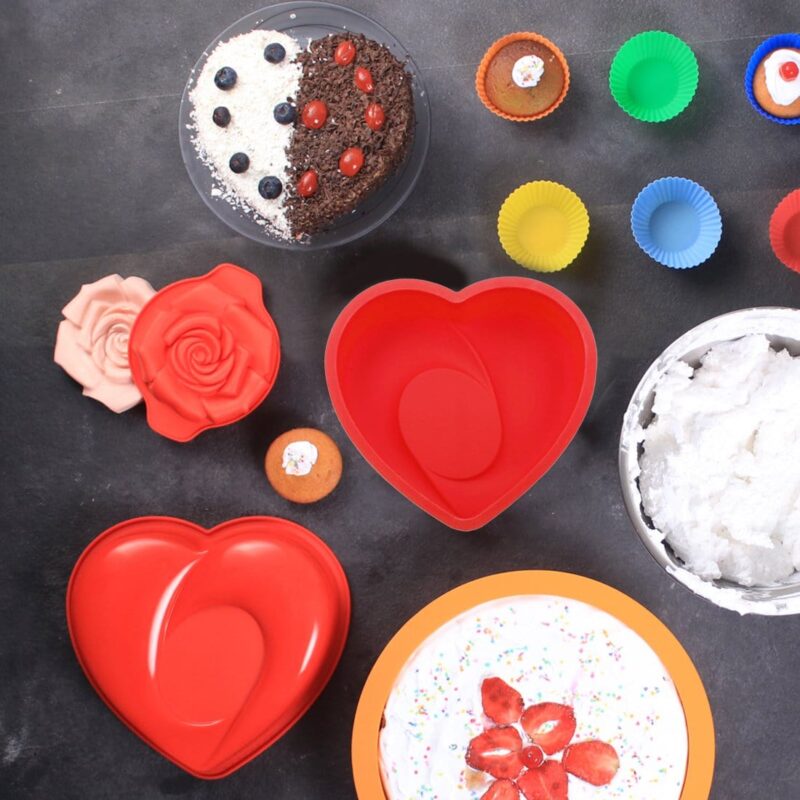 Pavoni Platinum Silicon Heart Shaped Cake Mould - Image 12