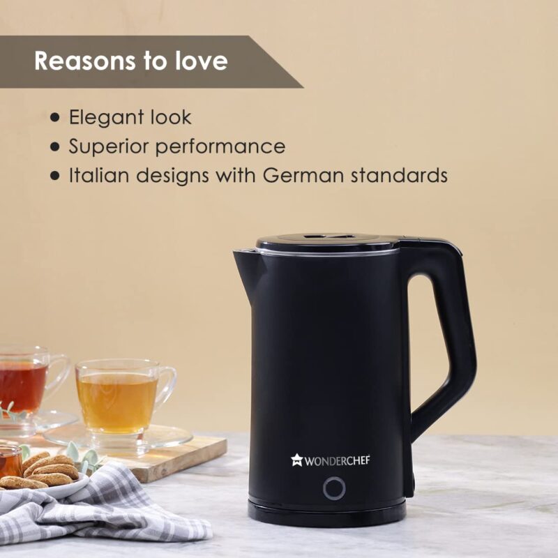Wonderchef Renewed COOL-TOUCH Electric Kettle | 1500 W | 1.8 L | 1 Year Warranty - Image 4
