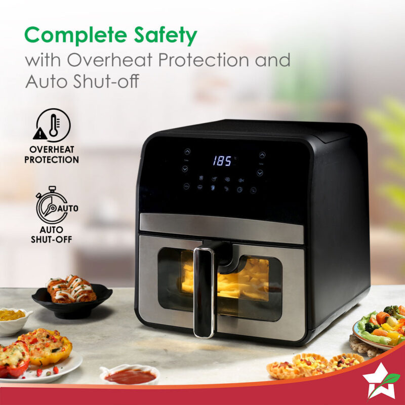 Regenta Digital Air Fryer with Window | 1800W, 6.5L | Rapid Air Technology | Auto Resume & Shut-off | Touch Screen | Fry, Bake, Grill, Roast | 2 Year Warranty - Image 6