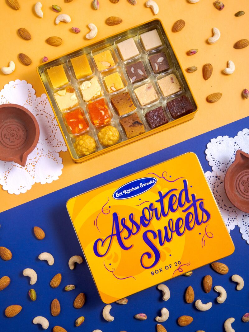 Sri Krishna Sweets Assorted Ghee Sweets (Pack of 20) - Image 2