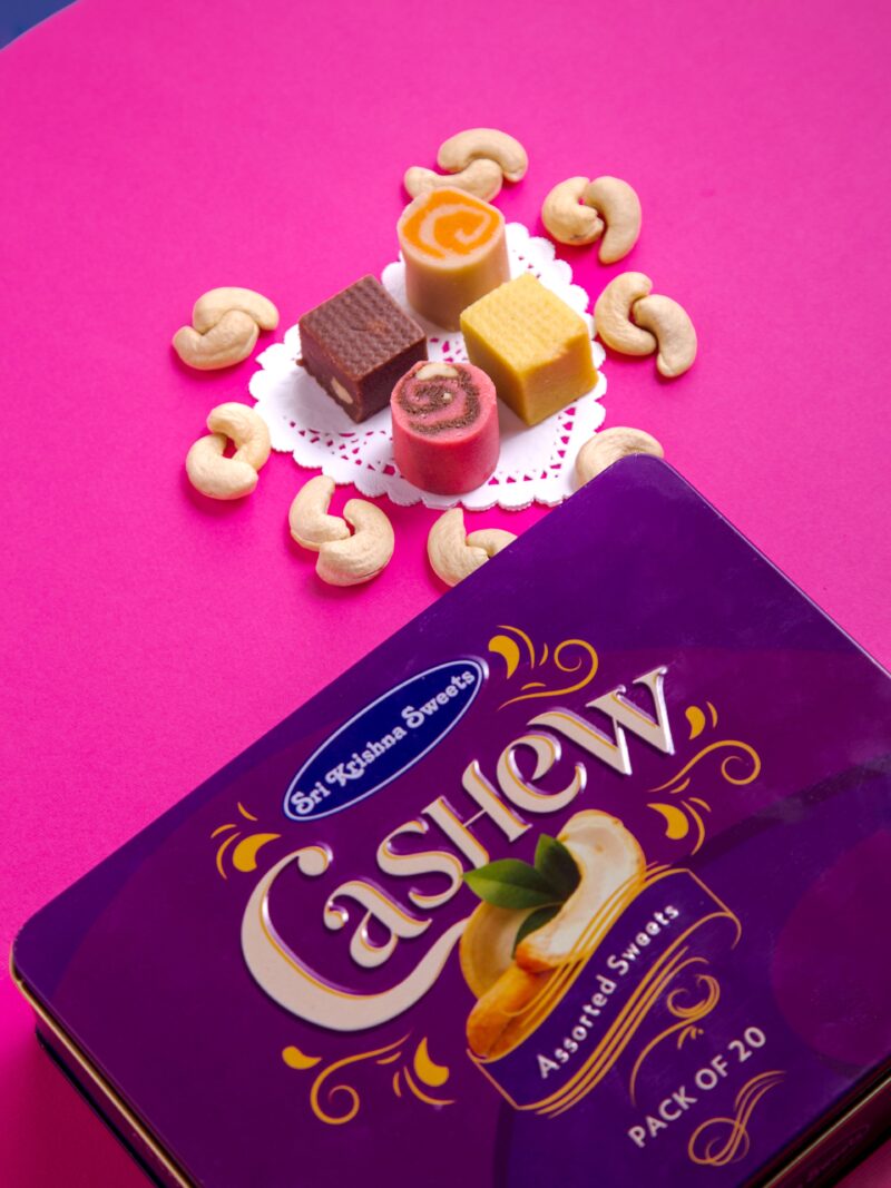 Sri Krishna Sweets Assorted Cashew Sweets (Pack of 20) - Image 3