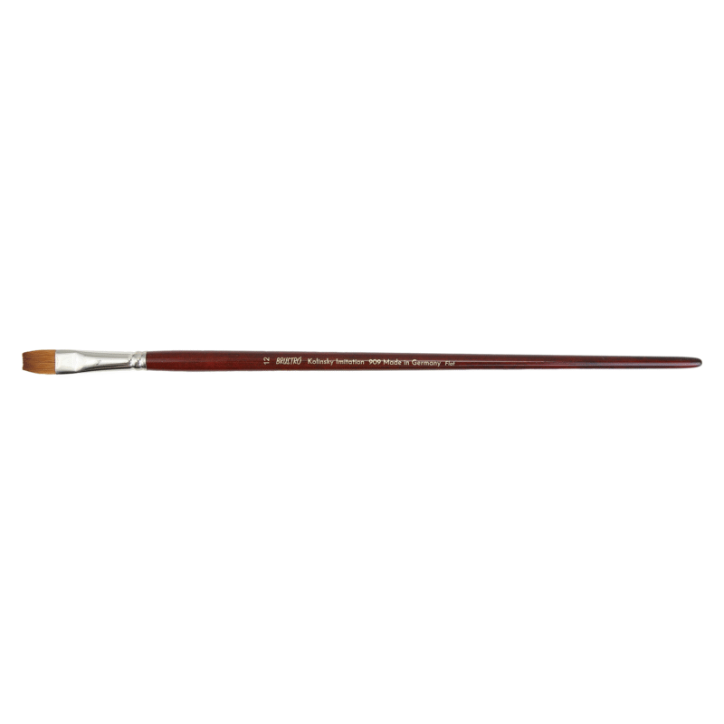 Brustro Kolinsky Imitation Watercolour Flat Brush Size 12 - Image 3
