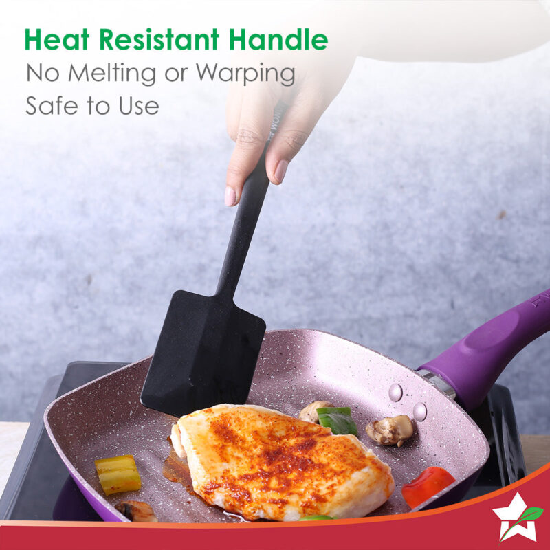 Waterstone Silicon Spatula | Stainless Steel Core | Food Grade Silicone | Unique Angle | Use for Flipping, Turning, Scrapping, Mixing | Non-stick, Flexible, Heat Resistant, Stylish Design - Image 4