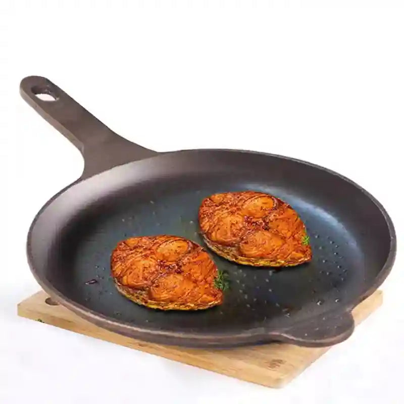 Super Smooth Cast Iron Shallow Fry Pan,Pre-seasoned, Nonstick, 100% Pure, Toxin-free, Induction, 25.4cm, 1.8kg - Image 15