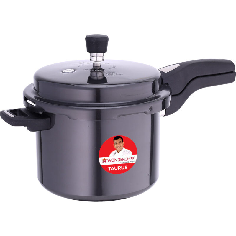 Taurus Hard Anodized 5L Outer Lid Pressure Cooker, SS Lid, Soft Touch Handles for Durability,  Induction Friendly, Black, 5 year warranty, ISI Certified - Image 8