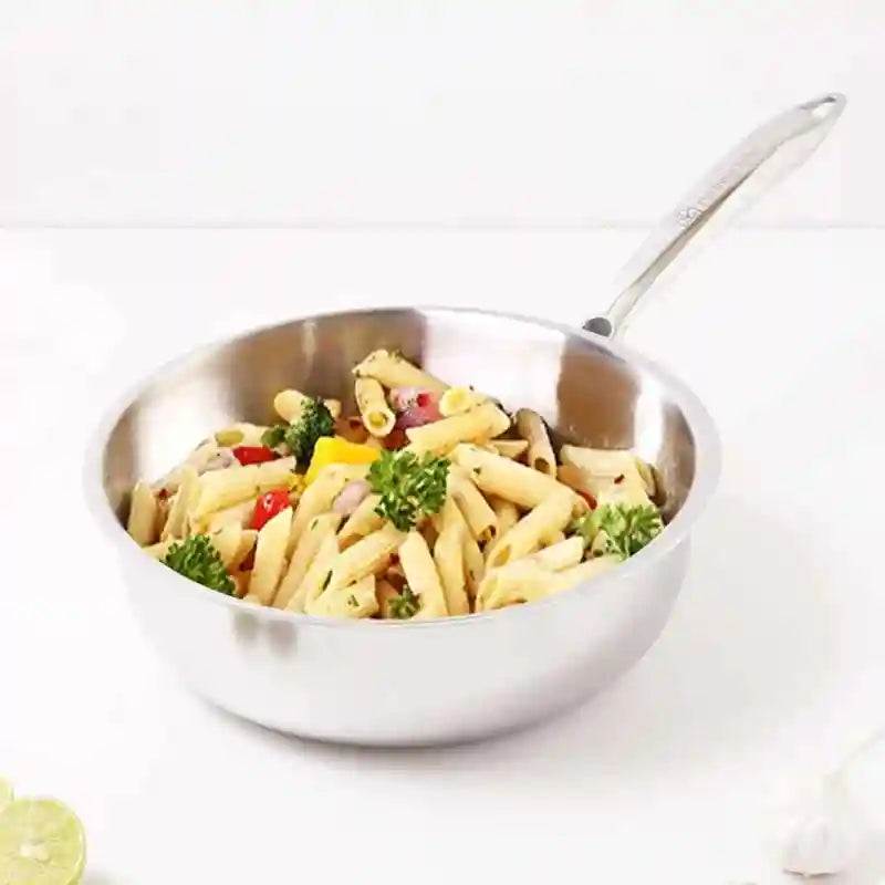 TurboCuk Tri-ply Stainless Steel Deep Fry Pan, Premium Quality, 3 Layer Thick Body, 100% Toxin-free, Non-stick, Induction & Gas, 22.1cm, 1.6L - Image 12
