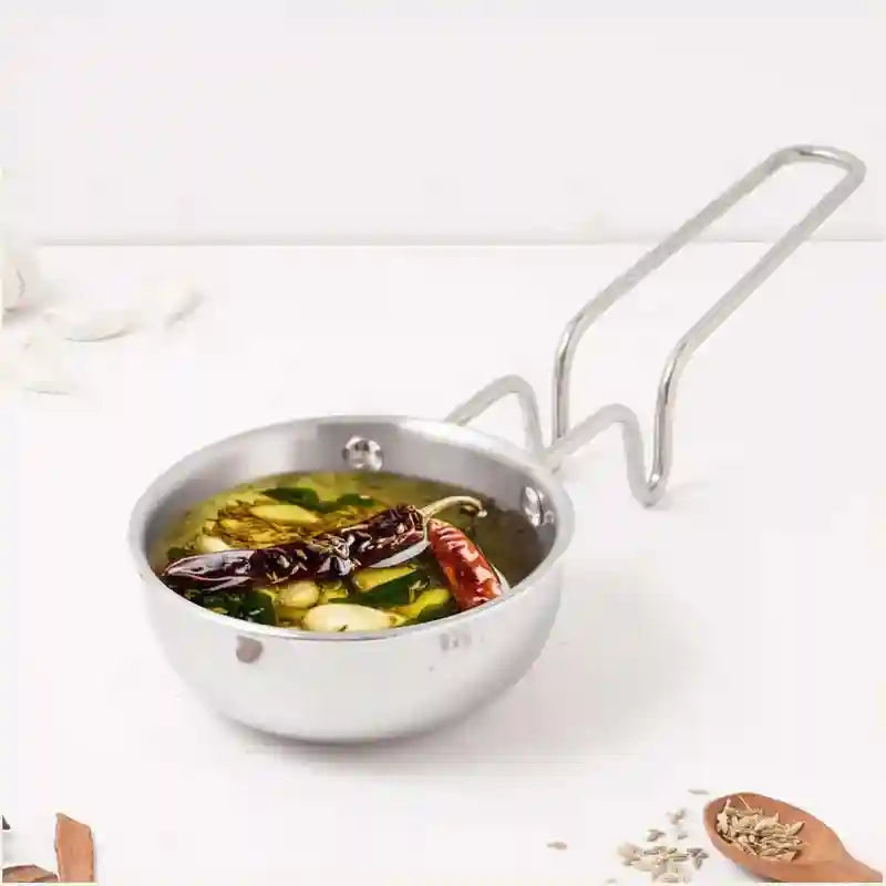 TurboCuk Triply Stainless Steel Tadka Pan for Spice Seasoning/Heating, Premium Quality, 3 Layer Thick Body, 100% Toxin-free, Non-stick, Induction & Gas, 12cm, 300ml - Image 12
