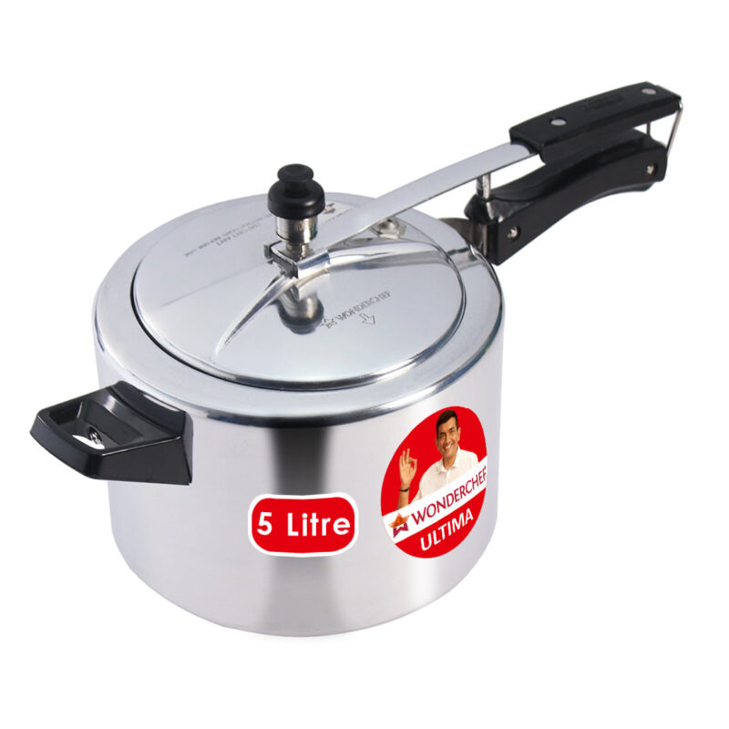 Ultima Induction Base 5L Aluminium Pressure Cooker With inner Lid - Image 7