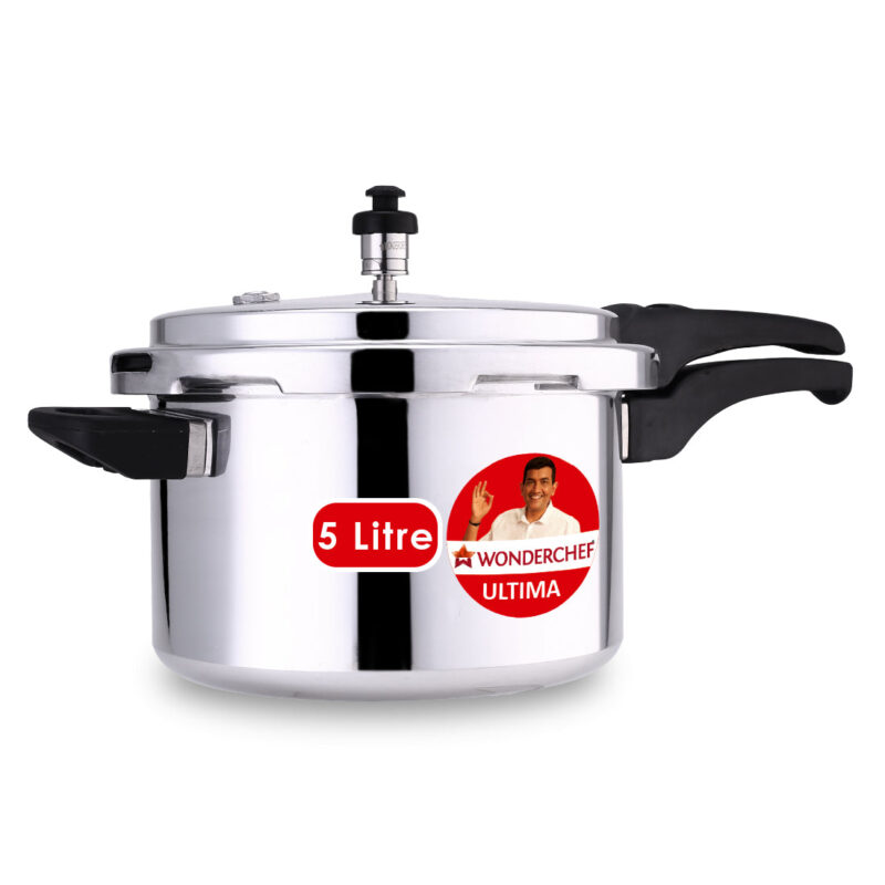 Ultima Induction Base 5L Aluminium Pressure Cooker With Outer Lid - Image 7