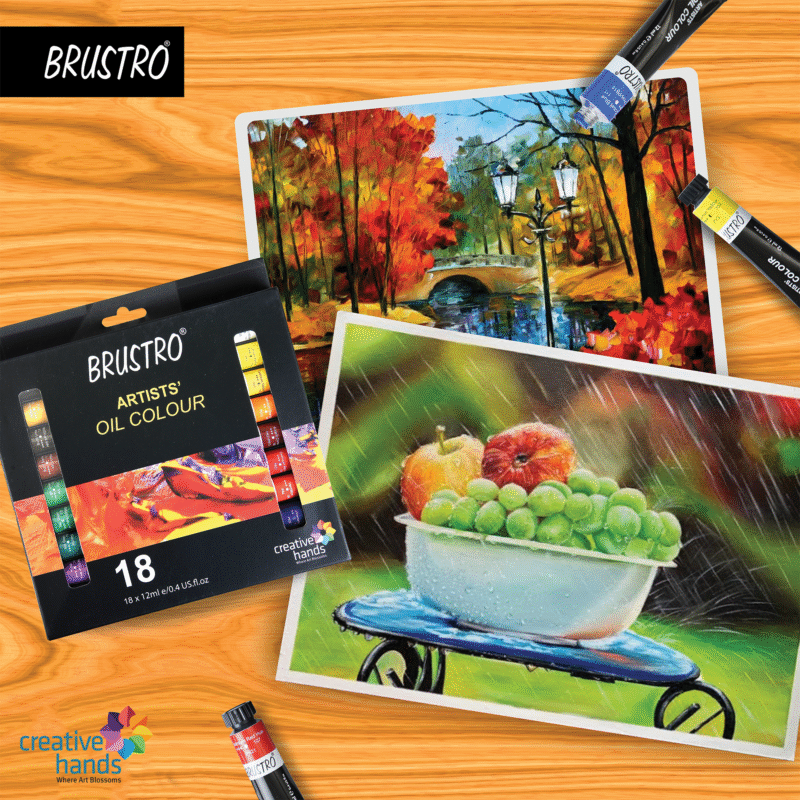 BRUSTRO Artists’ Oil Colour Set of 18 Colours X 12ML Tubes - Image 3