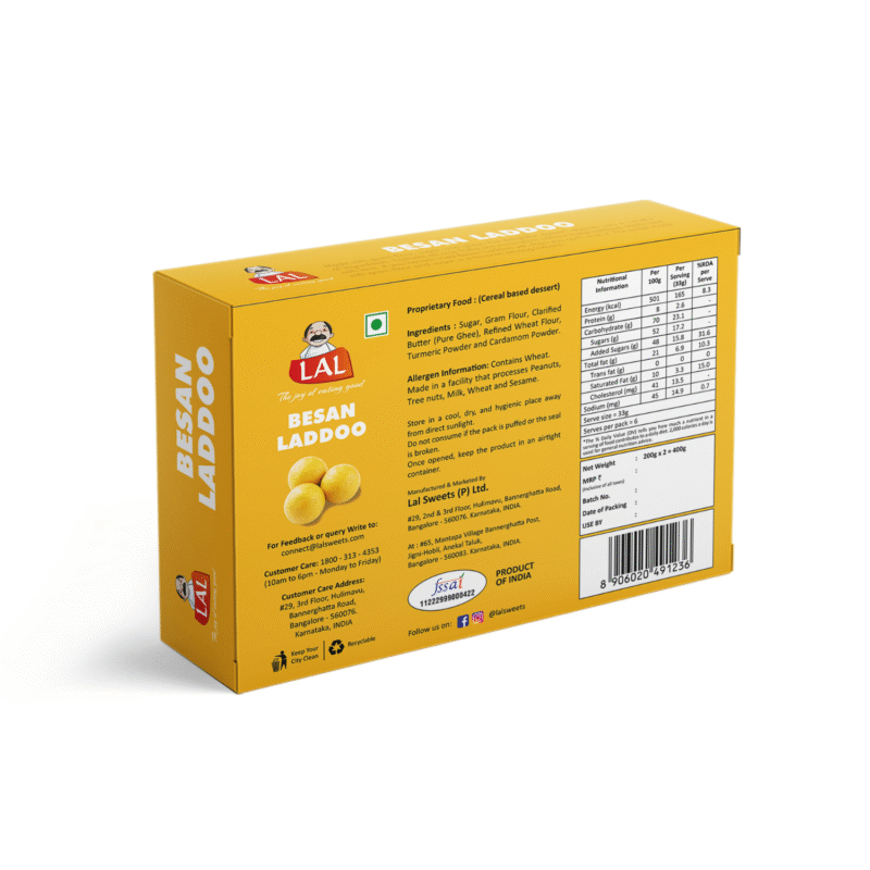 Lal Sweets Besan Laddoo Premium - 400gms - Image 4