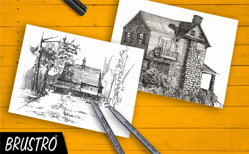 Brustro Technical Pen Black 0.1MM (Pack of 6) - Image 3