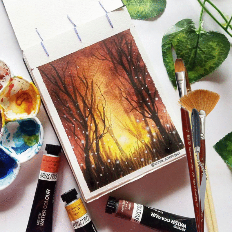 BRUSTRO Artist's Watercolour Paint | Set of 12 Colours X 12ML Tubes | Ideal for Landscape, Portrait, Paper, Painting, Artist, Professional watercolor, Transparent Colors, Painting Dry & Wet, Fine Art - Image 3