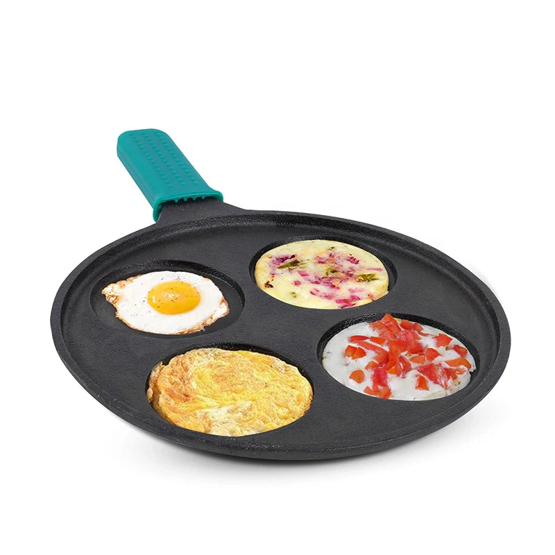 CASTrong Cast Iron Uttapam/ Set Dosa Tawa, 4 Pit,Pre-seasoned, 100% Pure, Toxin-free, Induction, 27.5cm - Image 15