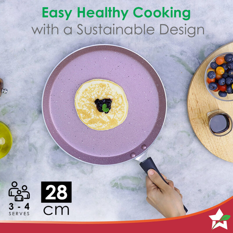 Wonderchef Renewed Valencia 28cm Dosa Tawa | Meta Tuff Non-Stick Coating | Virgin Grade Aluminum | PFOA/Heavy Metals Free - Image 5