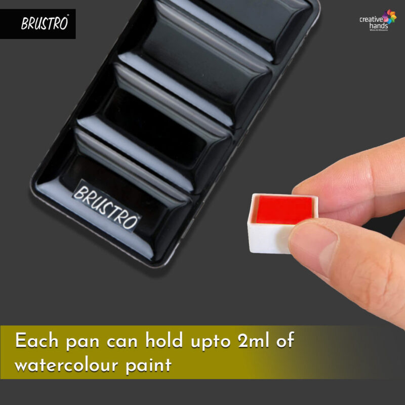 Brustro Empty Watercolour 48 Half Pan Metal Box (Pans Included) - Image 5