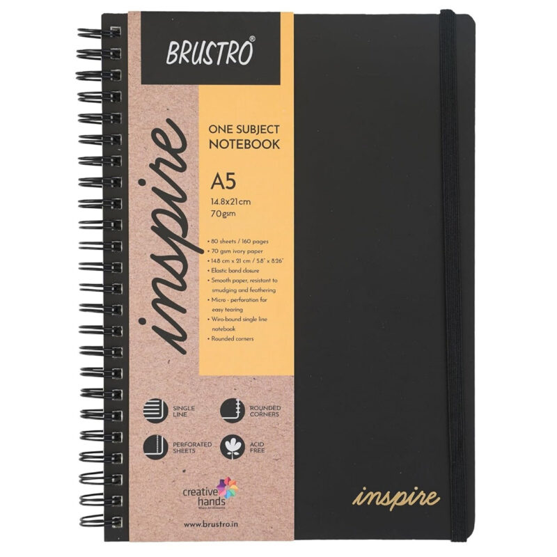 BRUSTRO Ruled Notebook with Rollerball Pens, Mechanical Pencils, Clip Box Set, 13 Pocket Expanding File Folder & Copytinta Soft Shade&nbsp;Single&nbsp;Pack (40 Sheets)&nbsp;Combo | Perfect Gift for Office,Teachers - Image 5